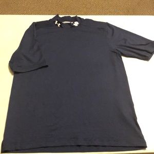 Under Armour Notre Dame mock neck fitted tee Sz M